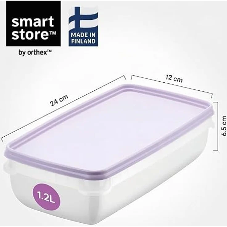 SmartStore Frischhaltedosen Frost, 1.2L 2er Set, BPA-frei, mikrowellen- und spülmaschinenfest, Kühlschrank- und Gefrierschrank geeignet – Bild 2