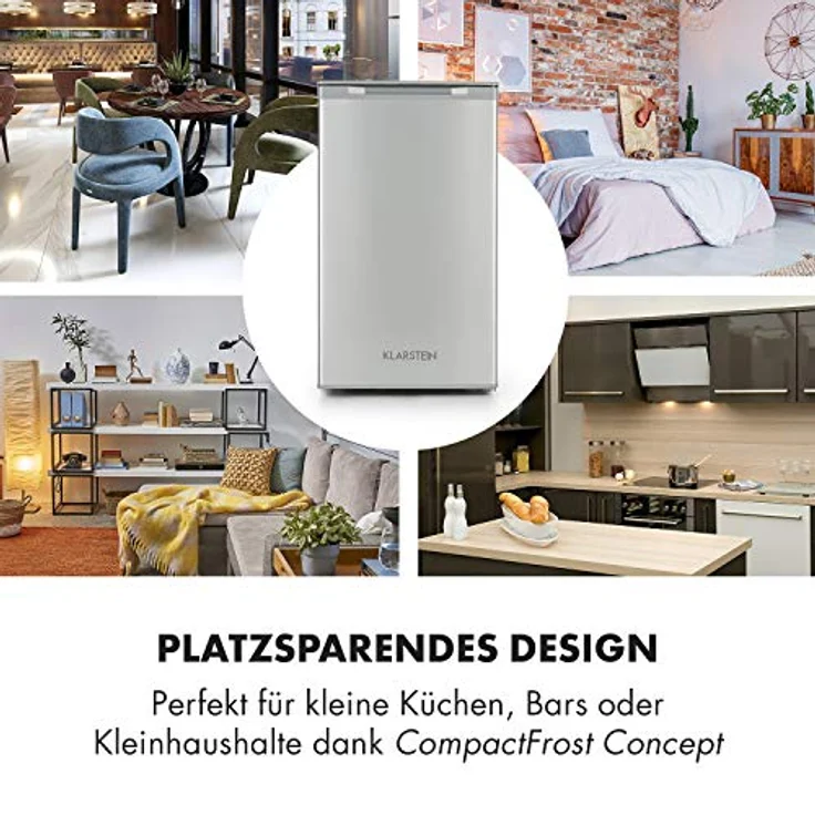 Klarstein Mini Gefrierschrank, Klein & Leise, 69L, Freistehender Gefrierschrank in stilvollem Design, Effizienter Tiefkühlschrank - Weiß – Bild 5