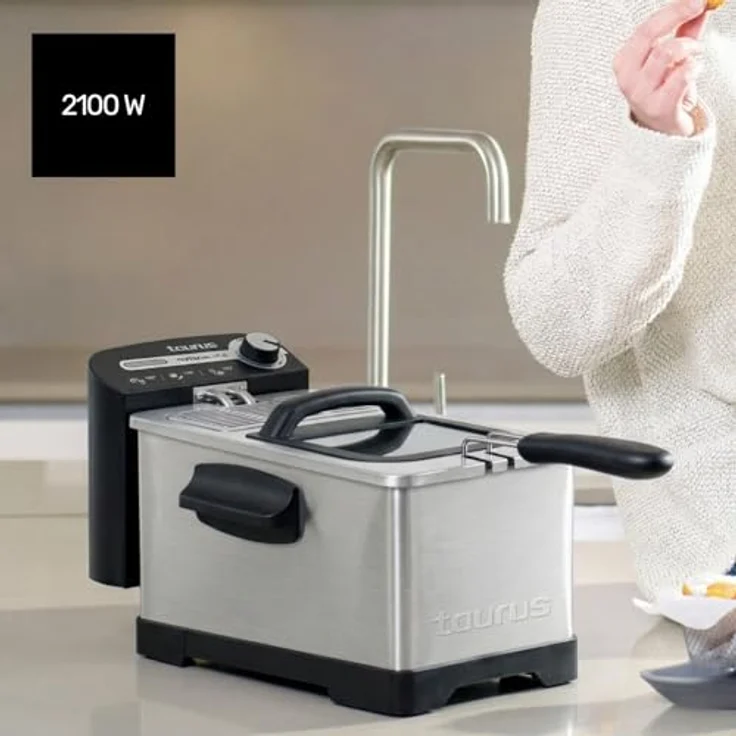 Taurus 973953 Profi-Fritteuse mit Ölfilter, 3 l, 2100 W – Bild 3