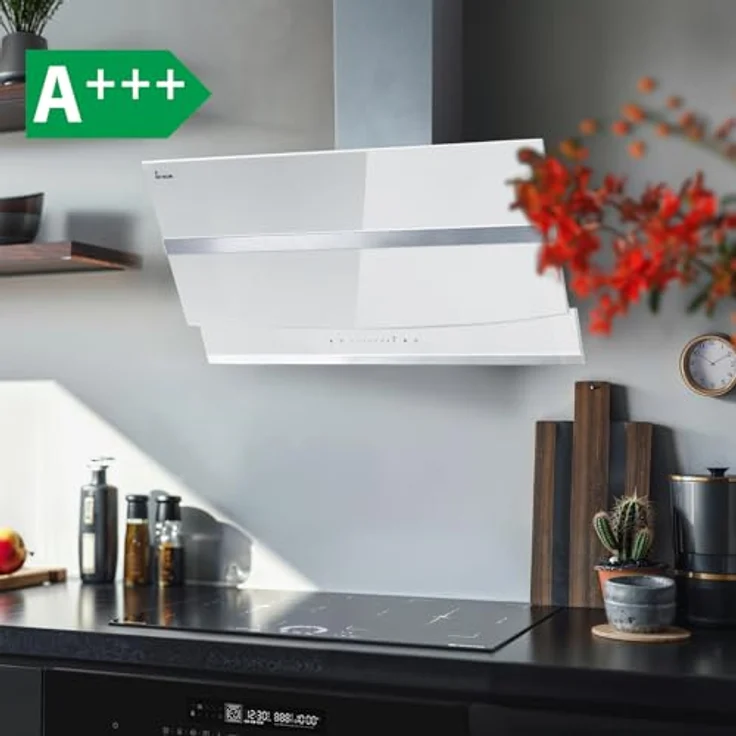 KKT KOLBE HERMES8005WM Dunstabzugshaube 80cm mit RGB-W Ambientebeleuchtung, WLAN-Steuerung und Nachlaufautomatik, weiß – Bild 8