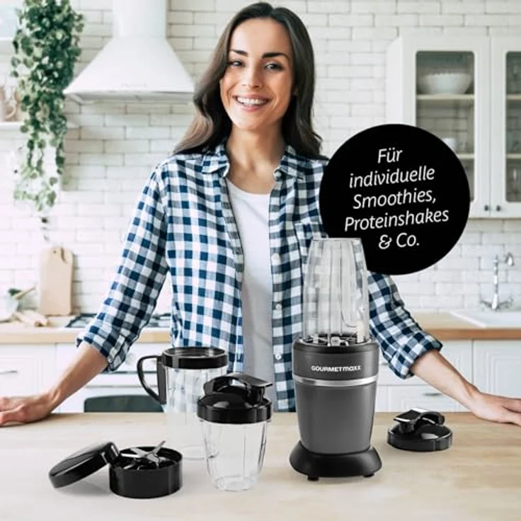 GOURMETmaxx Nutrition Mixer Pro 1.000, Standmixer mit Zubehörset L für Shakes und Smoothies, 1000 Watt – Bild 8