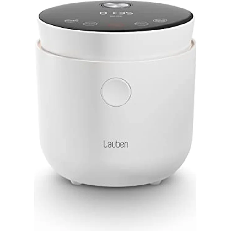 Lauben Low Sugar Reiskocher Rice Cooker mit Low-Sugar-Funktion, Fassungsvermögen 1,5l, verzögerter Start, Warmhalten, Innenbehälter spülmaschinengeeignet, Antihaftbeschichtung (White) – Bild 1