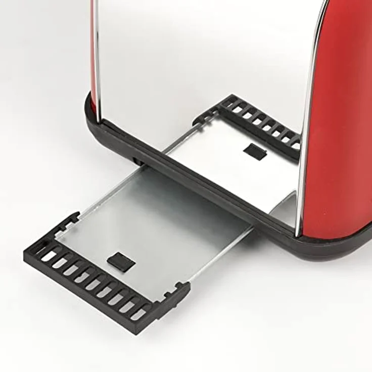 Girmi TP57 Toaster, 800 Watt, Körper und Zange, Edelstahl, Rot – Bild 4