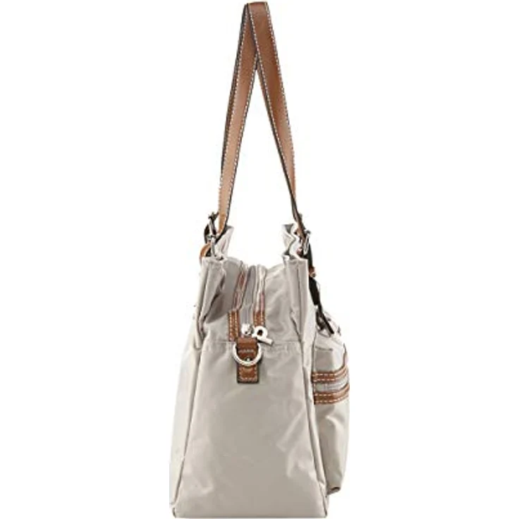 Picard Shopper Sonja, großer Einkaufstasche aus Nylon, grau, 3 A4-Fächer, abnehmbarer Schultergurt – Bild 4