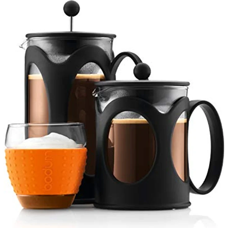 Bodum kenya Kaffeebereiter (French Press System, Permanent Edelstahl-Filter, 0,5 liters) schwarz – Bild 3