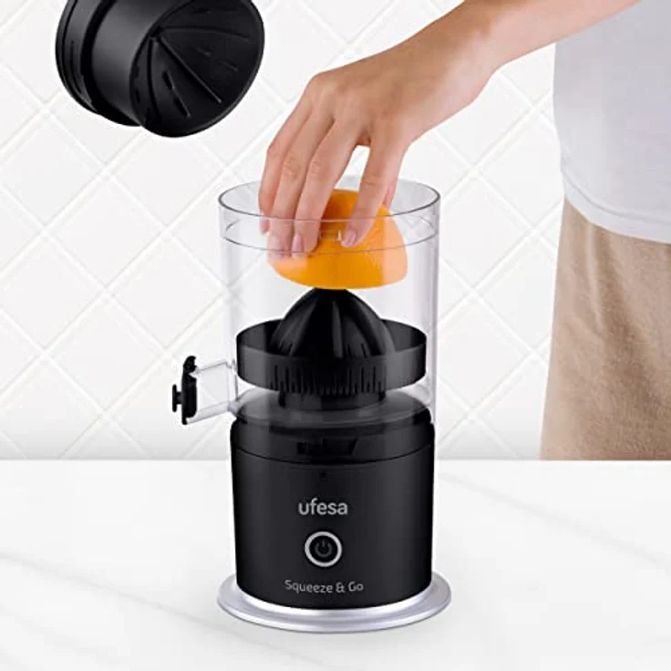 Ufesa Squeeze & Go, Zitruspresse Elektrisch mit USB-C wiederaufladbar, Tragbares, Orangenpresse, Zitronenpresse, Limettenpresse, 1500mAh Akku, 220 ml, BPA-frei – Bild 5