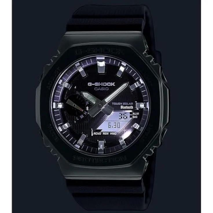 Casio Watch GBM-2100A-1A3ER, Bluetooth Solarbetriebene Analog-Digital-Uhr in Silber und Grün – Bild 5