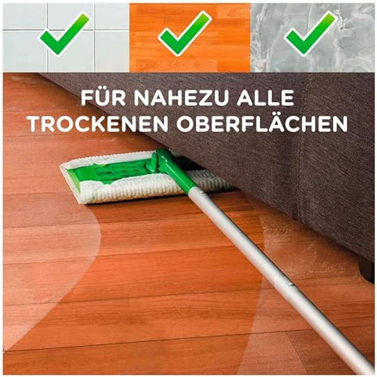 Swiffer Bodenwischer Trockene Bodentücher Nachfüllpackung, 6 er pack (6 x 36 Tücher) – Bild 2