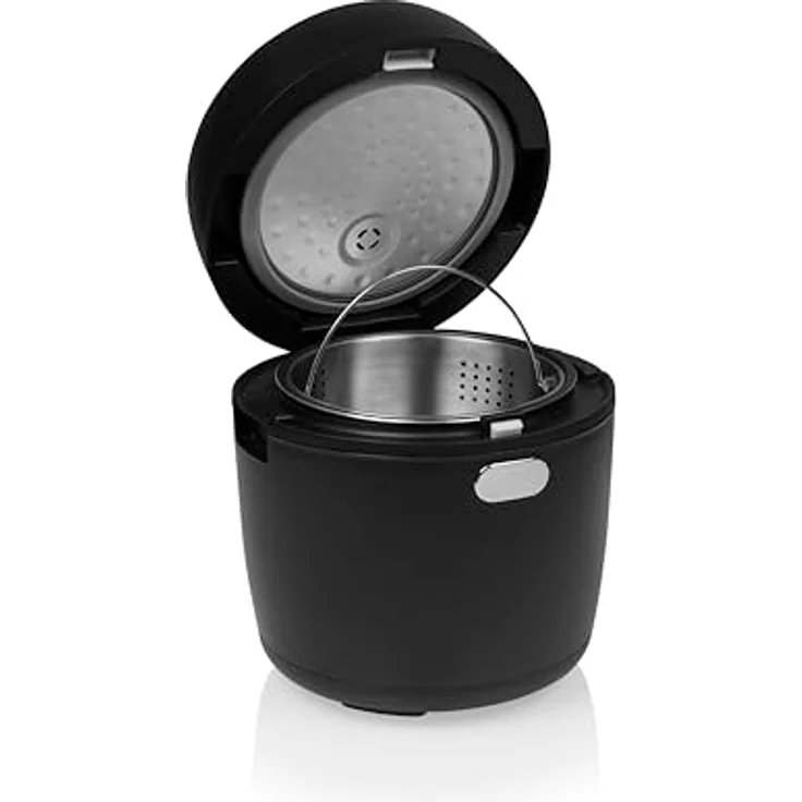 Tristar Digitaler Reiskocher, Dampfgarer, 0,6 l, 350 W, schwarz – Bild 4