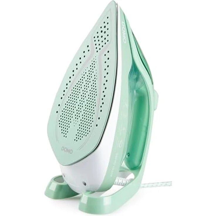 DOMO DO7059S Sensi Glide Dampfbügeleisen, automatische Temperaturregelung, doppelte Keramiksohle, 50 g/min Dauerdampf, Dampfstoßfunktion, 400 ml Wassertank, 2830 W, Blau/Grün – Bild 5