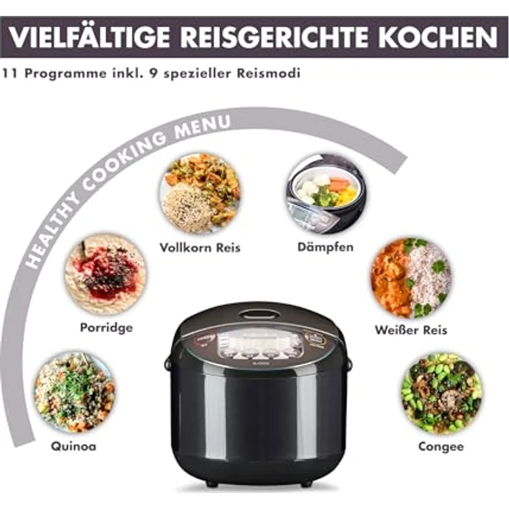 ZOJIRUSHI Premium Reiskocher NL-GAQ10 – 1,0 Liter (5.5 cups) – mit Warmhaltefunktion – inkl. Messbecher, Reislöffel und Dämpfeinsatz - Mit europäischem Netzkabel – Bild 5