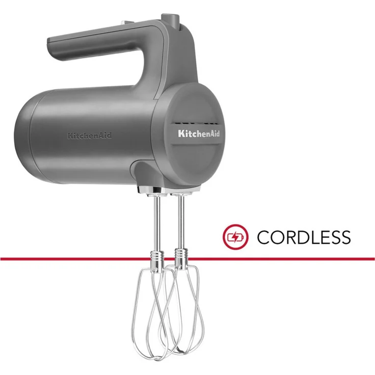 KitchenAid 5KHMB732EDG Handmixer, 16W, 7 Geschwindigkeiten, kabellos, Kunststoff, dunkelgrau, Serie: 5KHMB732 – Bild 5
