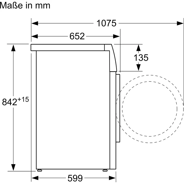 Siemens WQ33G2D40, Wärmepumpentrockner, A+++, Fassungsvermögen 8 kg, Standgerät, Breite 59,8 cm, LED-Display, Knitterschutz – Bild 5
