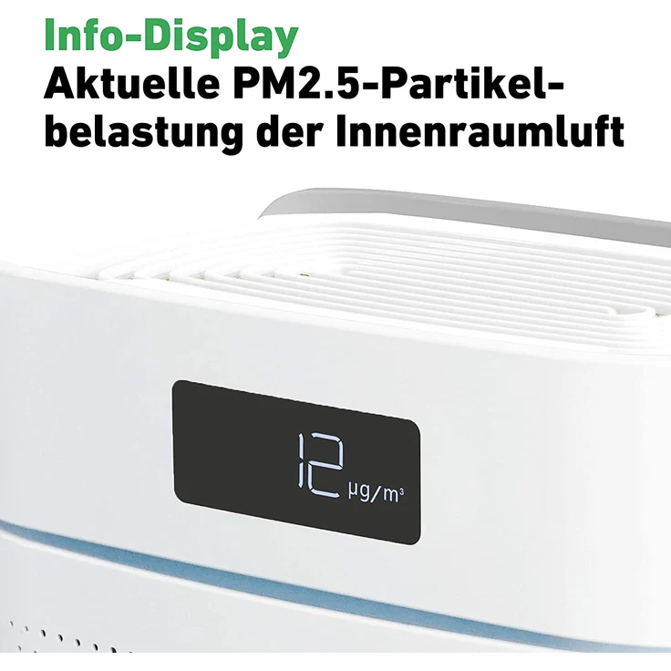 IDEAL AP25 Luftreiniger, bis 35 m², HEPA Filter, Aktivkohlefilter, CADR 250 m³-h, gegen Feinstaub, Pollen, Allergene, Bakterien, weiß (‎87340011) – Bild 3