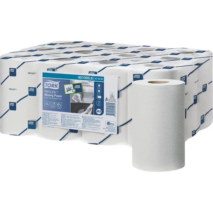 Tork Reflex Mehrzweck-Putzrolle, 1-lagig, weiß, 120,1 m