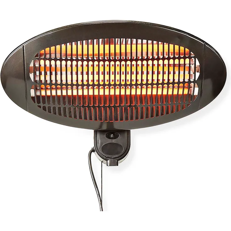 Nedis Heizstrahler - Wandmontage - 650_1300_2000 W - IP34 (HTPA110EBK), Heizstrahler