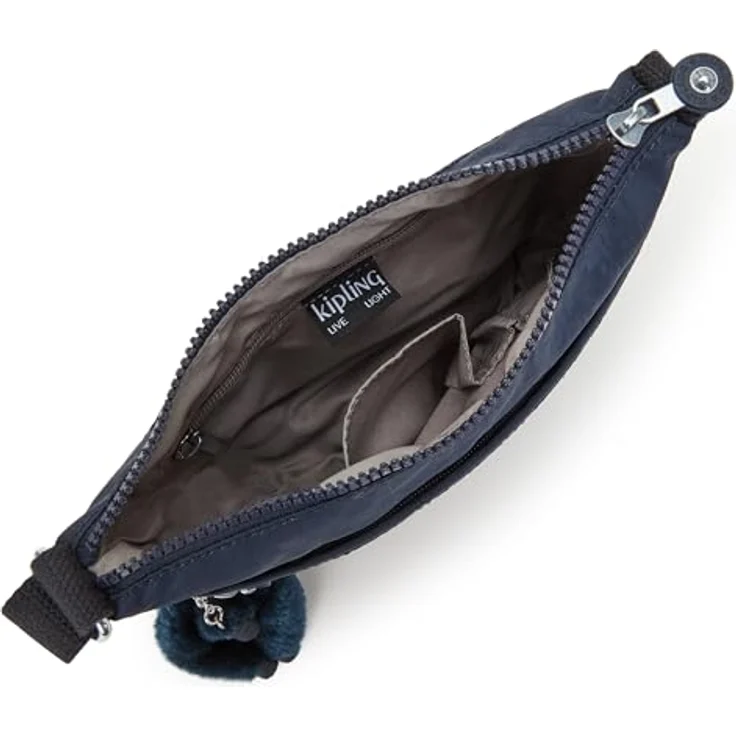 KIPLING Umhängetasche Basic Eyes Wide Open, kleine Crossbody Tasche, 24 cm, blau, mit mehreren Zipperfächern – Bild 5