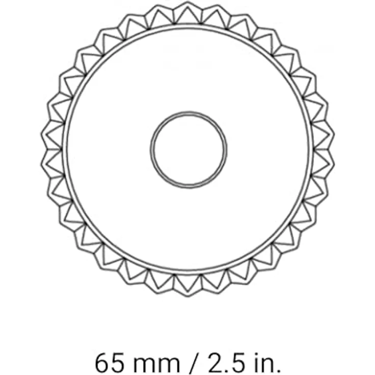 Marcato Ausstecher TONDO 65mm, gezackter Ravioli-Ausstecher aus Aluminium mit Walnussholzgriff – Bild 5