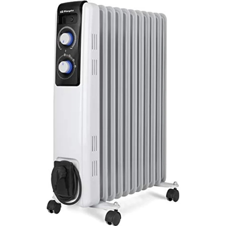 Orbegozo RF 2500, Ölradiator mit 11 Elementen, 2500 W, Weiß - Heizgerät mit Überhitzungsschutz und schwenkbaren Rollen – Bild 1