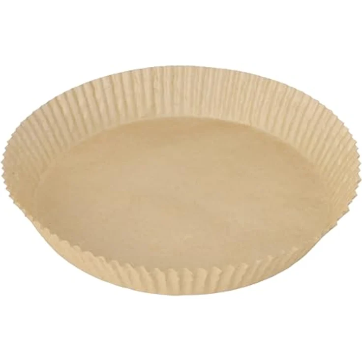 PAPSTAR 100 Backpapiere Ø 23 cm · 4,5 cm braun für Heißluftfritteusen, hitzebeständig bis 220°C, lebensmittelgeeignet – Bild 3