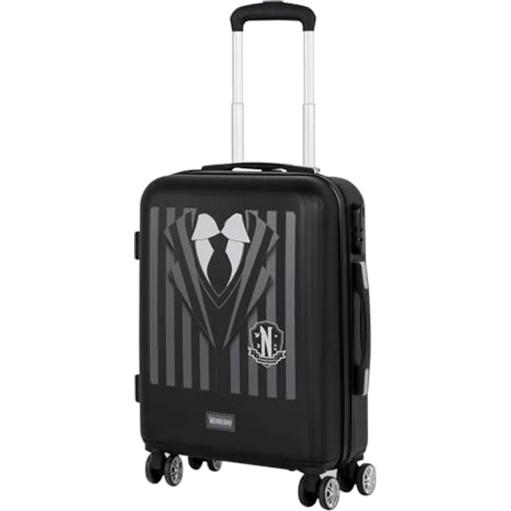 Karactermania Handgepäckkoffer Wednesday Uniform, ABS Trolley Koffer 55 cm, für Kinder ab 8 Jahren