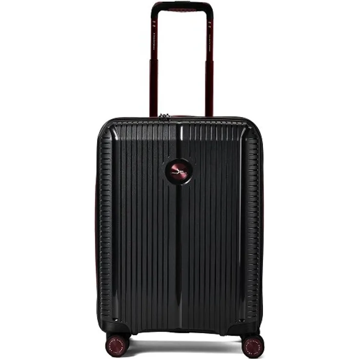 Polestream Paris Kabinentrolley 55 cm, 4 Rollen mit Dehnfalte, schwarz, 100% Polypropylen