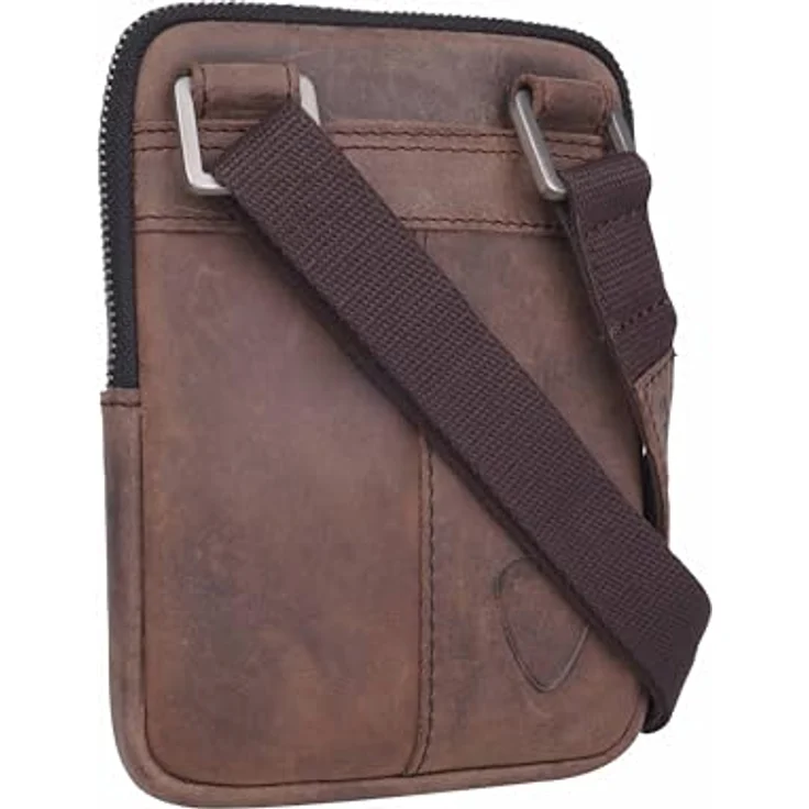 Strellson Richmond ShoulderBag XSVZ 1 Umhängetasche aus braunem Rindleder, 13 x 2.5 x 19 cm, für Herren – Bild 3