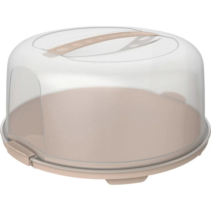 ROTHO Kuchentransportbox Rotho Tortenglocke Fresh hoch meadow rose, Samt - Lebensmittelaufbewahrung mit praktischem Verschlusssystem – Bild 1