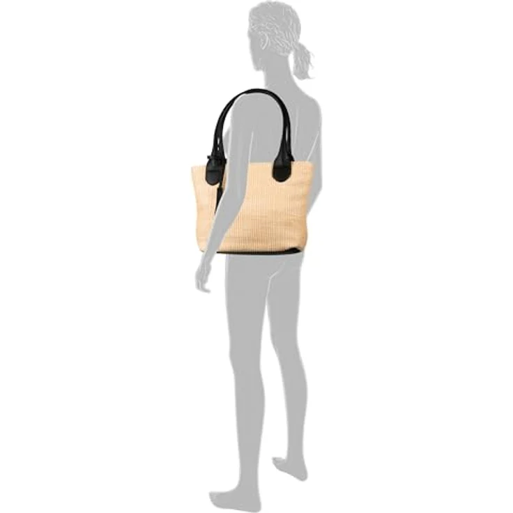 TOM TAILOR Sharon Zip Shopper M, Shopper in Black mit Zipper und geräumigem Hauptfach, 33x24x11 cm – Bild 3