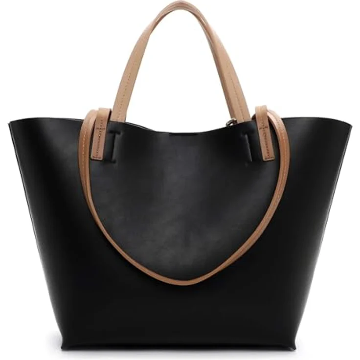 Tamaris Keshia Shopper Tasche, 48 cm, schwarz, 100% Polyurethan – Bild 4