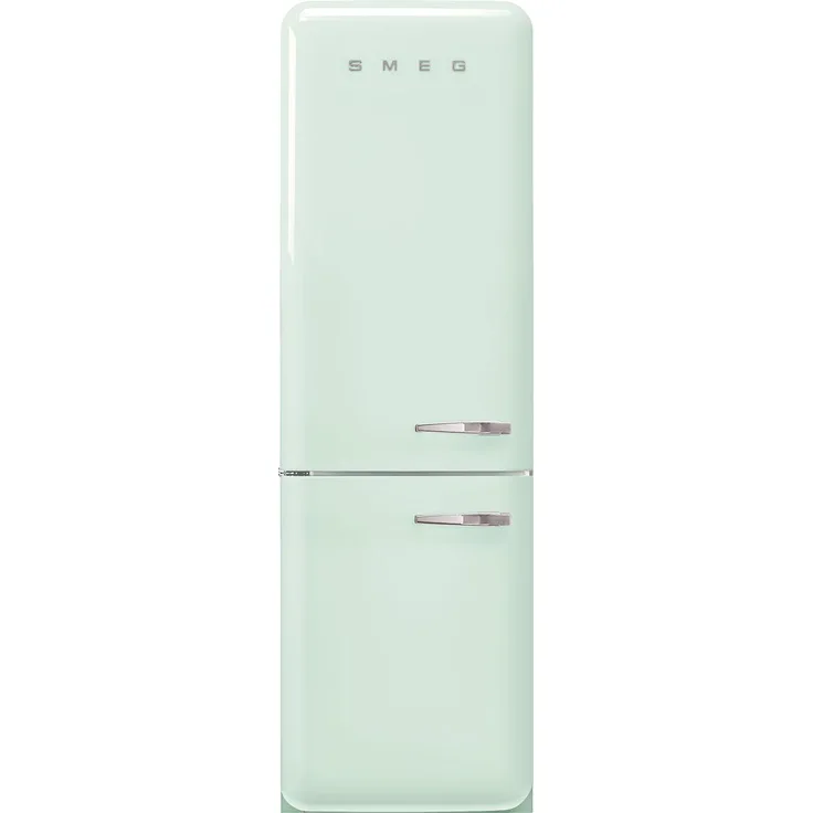 SMEG FAB32LPG6 Kühl-/Gefrierkombination, 331 l, linksanschlag, Pastellgrün, 50s Style, No Frost, automatische Abtauung