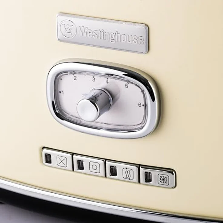 Westinghouse WKTT857WH Retro Serie Zwei-Schlitz Toaster weiß – Bild 2