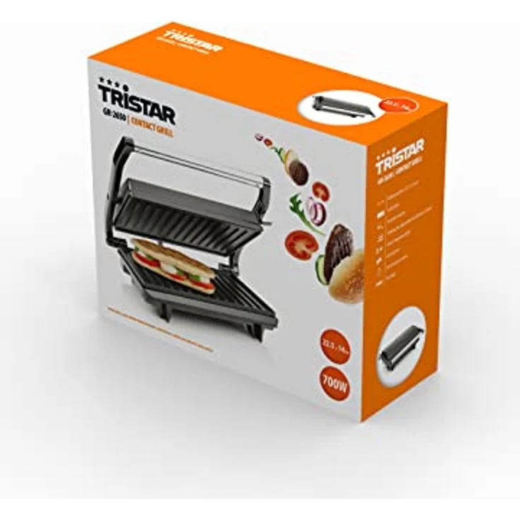 Tristar GR-2650 Kontaktgrill ? Antihaftbeschichtung ? Beweglicher Deckel – Bild 6