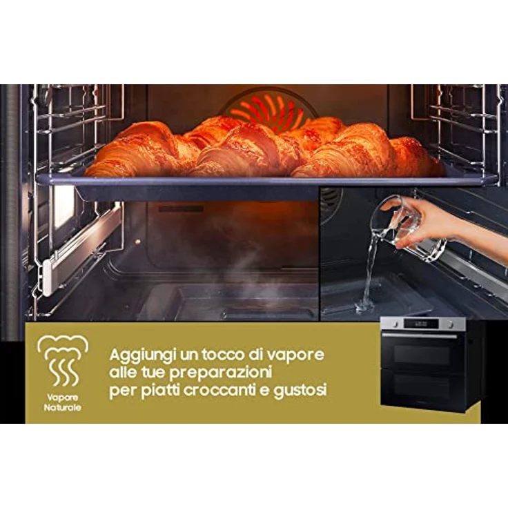 Samsung NV7B45403BS, Einbaubackofen mit 76 l Garraum, 2950 W, A+, Schwarz, Edelstahl – Bild 9