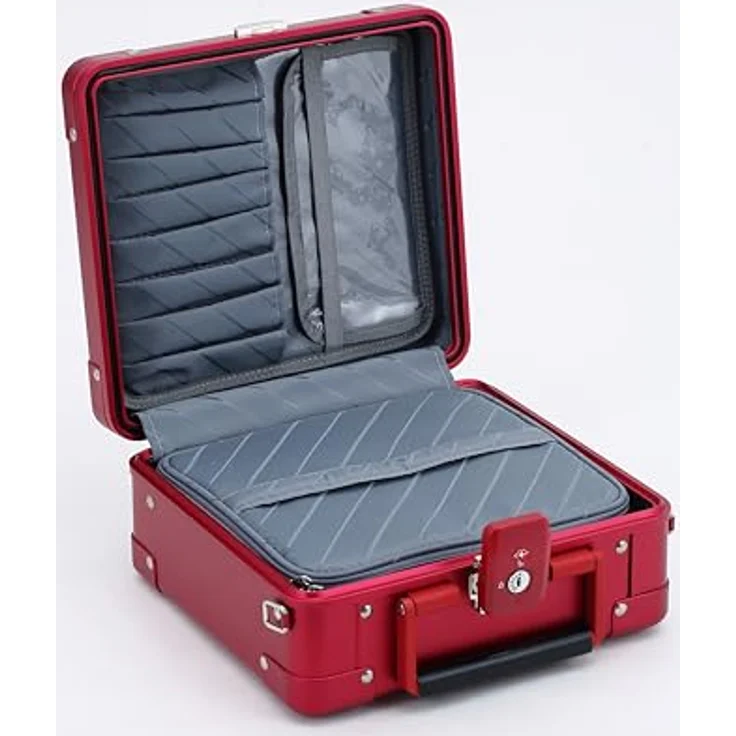 Aleon Diversity Beauty Case 10" Rot, aus Flugzeugaluminium mit wasserdichter Gummidichtung – Bild 2