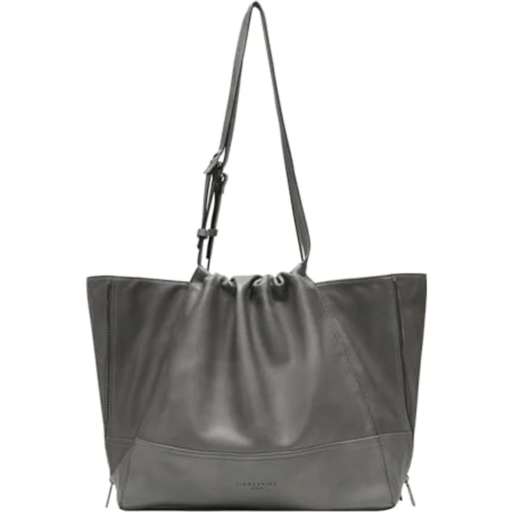 Liebeskind Berlin Shopper Lou 2, Einkaufstasche aus genarbtem Yak-Leder, erweiterbares Volumen, elegant designiert – Bild 1