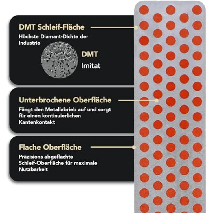 DMT AKEFC Aligner-Kit, 3 Schleifsteine mit Diamanten 10cm grob, fein, extra-fein, Führungsschiene, Aufbewahrungstasche aus Stoff – Bild 6