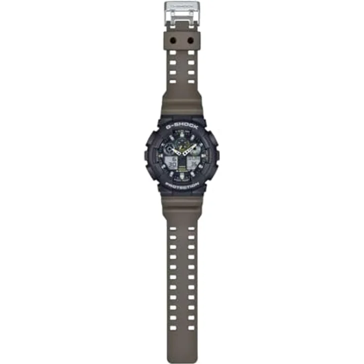 Casio G-Shock Classic Men's Watch GA-100TU-1A3ER, Black and Brown Resin Case and Strap – Bild 2