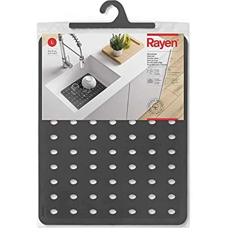 Rayen Salvaplatos. Gris. Medidas L: 32x41 cm, Grey, 32 x 41 cm