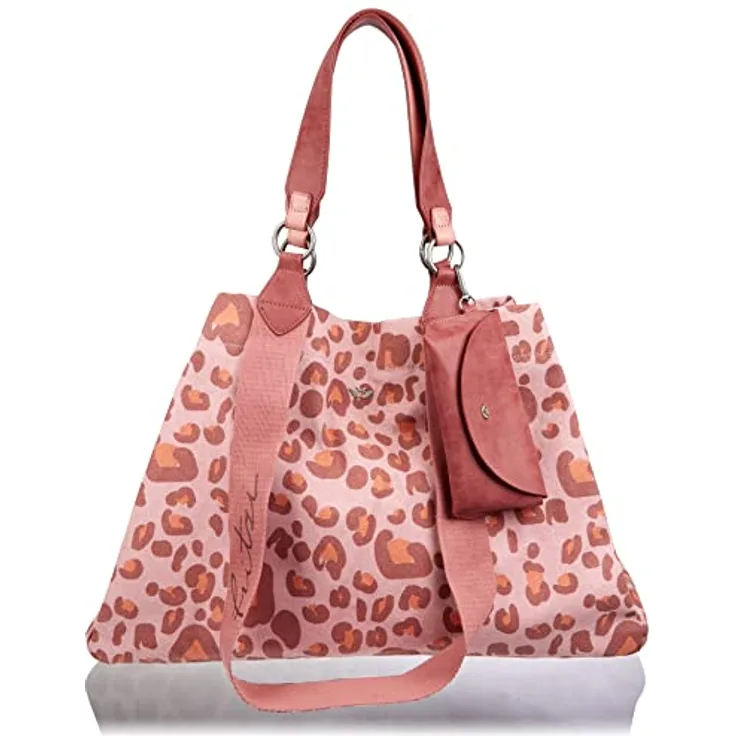 Fritzi aus Preußen Izzy Canvas Shopper Tasche, 45 cm, 100% Baumwolle, pink