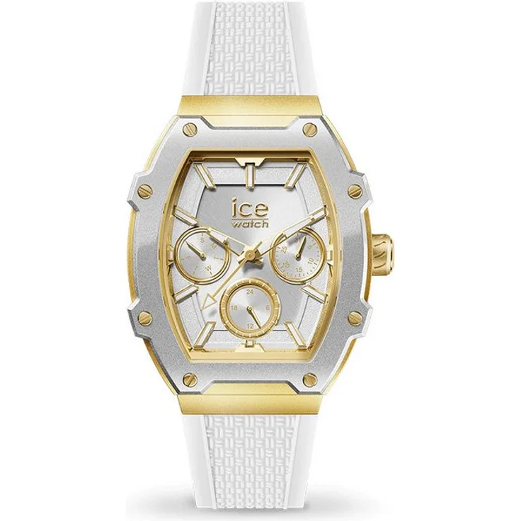Ice-Watch Quarzuhr Ice Boliday White Gold Steel (M), Luxuriöse vergoldete Akzente, 5 ATM wasserdicht