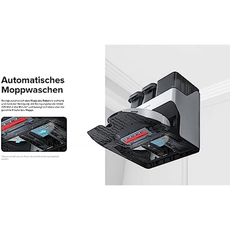 roborock S7 Max Ultra Saug- & Wischroboter mit All-in-One Station (Saugleistung 5500Pa, 180min Akkulaufzeit, 350ml Staub-/ 200ml Wassertank, Ultraschall-Wischfunktion, App-/Sprachsteuerung) Weiß – Bild 4