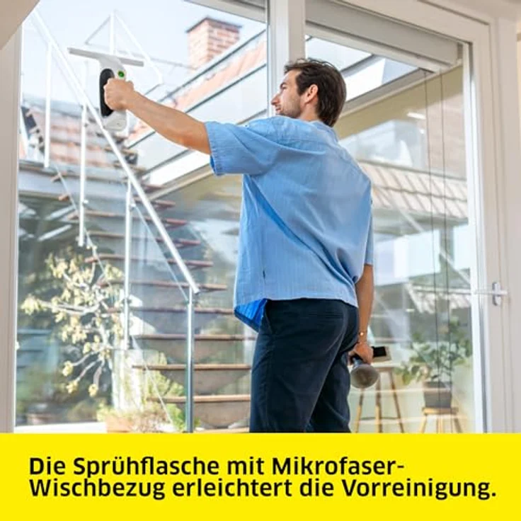 Kärcher WV 2 Universal Care, Akku-Fenstersauger mit 35 min Akkulaufzeit, 280 mm Absaugdüse, USB-C-Laden, inkl. Sprühflasche und 20 ml Fensterreiniger – Bild 5