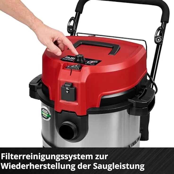 Einhell Nass-Trocken-Sauger TE-VC 5090 SACL, 1300 W mit HEPA-Filter, 50 Liter Edelstahlbehälter und innovativem Filterreinigungssystem – Bild 8