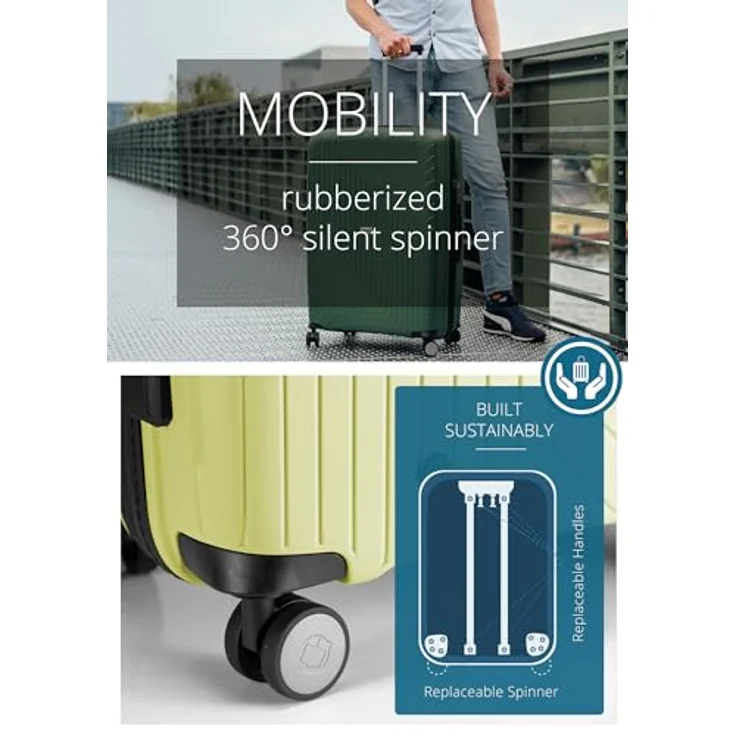 Hauptstadtkoffer TXL Reisetrolley, 3 Größen, Hartschalen-Schutzhülle aus Polypropylen, robust und leicht, Limettengrün, 76cm – Bild 4