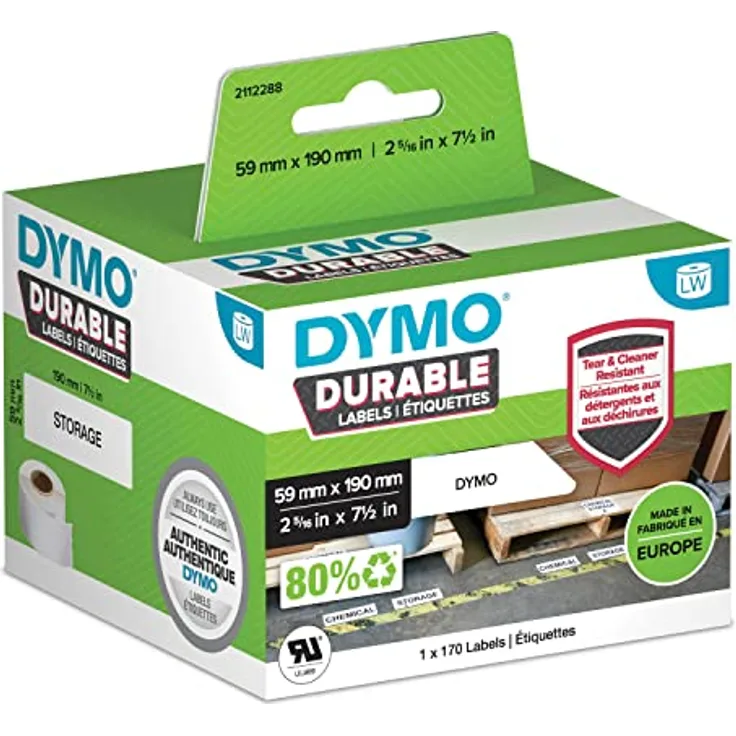 DYMO LW-Kunststoff-Etiketten 59x190mm 170 St weiß permanent