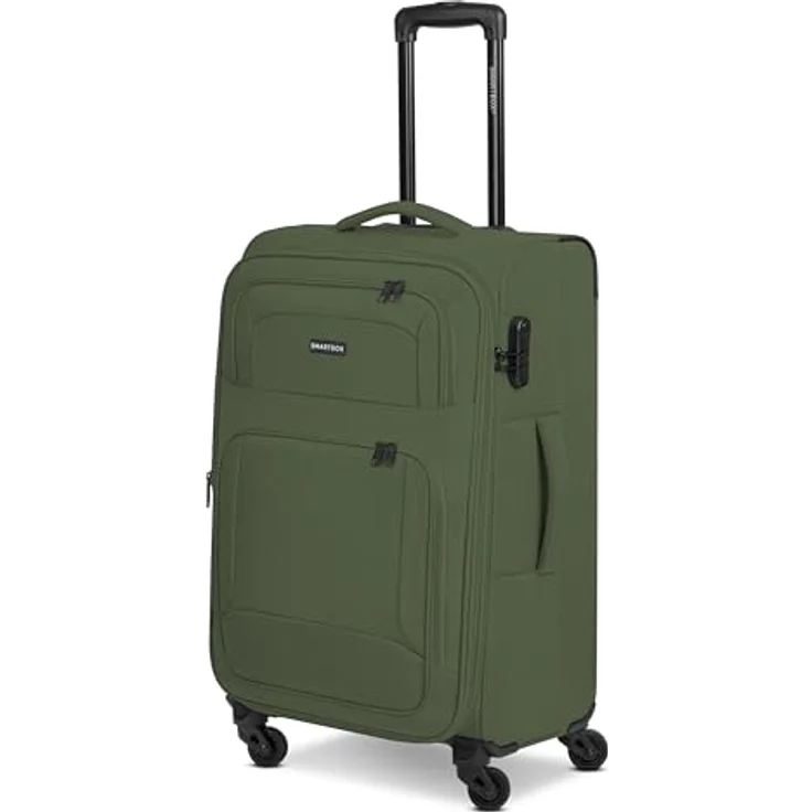 SMARTBOX Weichgepäck Check-in Koffer für Damen & Herren | Mittelgroßer Trolley 41 x 27 x 67 cm | 4 Rollen & Zahlenschloss | erweiterbar mit Dehnfalte | leichte 3,1 kg | Edition 04 – Bild 1