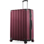 Hauptstadtkoffer Q-Damm - Großer Hartschalenkoffer, TSA, 4 Rollen, Check-In Gepäck mit 6 cm Volumenerweiterung, 78cm, 133 Liter, Burgund