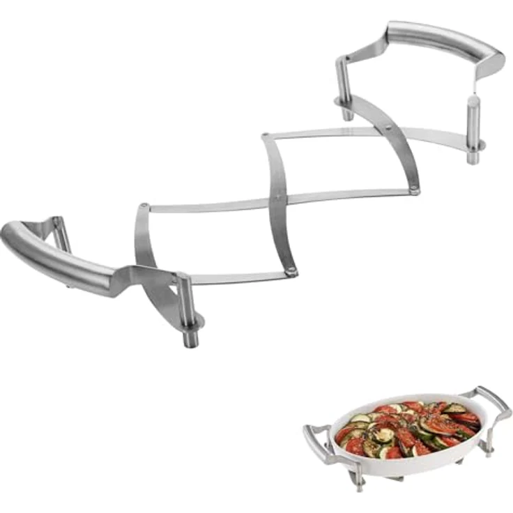 Westmark Ausziehbarer Topf-Untersetzer, 18 - 42 cm, Rostfreier Edelstahl, Flexi, Silber, 16412260 – Bild 2