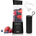 ZEEGMA Vitamine GO Tragbarer Mixer für Cocktails und Smoothies 300W, Personal Blender, Mini-Mixer 450ml mit 6 Klingen, 2 Geschwindigkeiten Akku 5000 maH, 25 Anwendungen pro Ladung